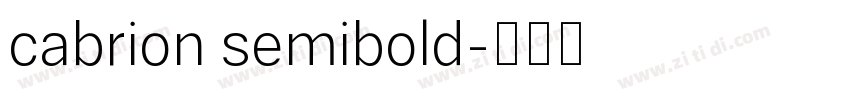 cabrion semibold字体转换